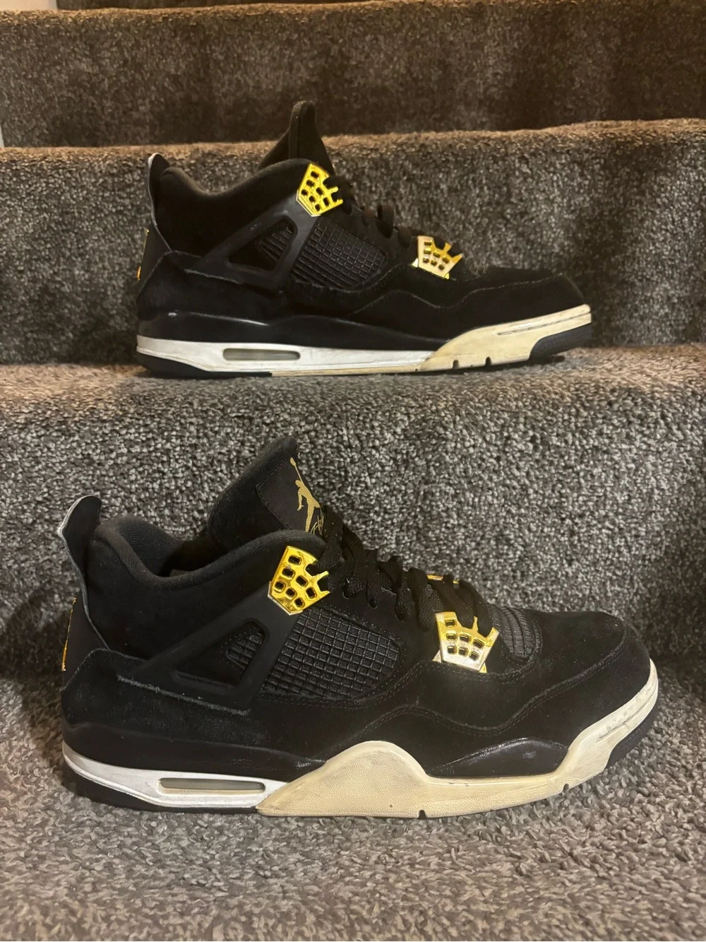 Air Jordan 4 Retro Royalty Black Gold size 13